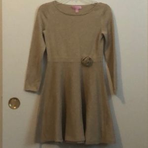 Lilly pulitzer gold knit dress